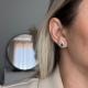 Conjunto Colar e Brincos Verde Esmeralda Cravejado com Zircônias Prata 925